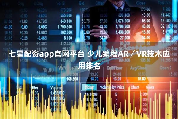 七星配资app官网平台 少儿编程AR／VR技术应用排名